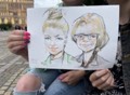 Шарж акварелью на острове Канта
